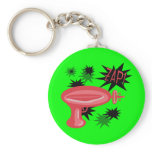 Red Retro Raygun keychains