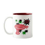 Red Retro Raygun mugs