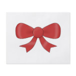 Red Ribbon Bow. On White. Custom flyers