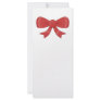 Red Ribbon Bow. On White. Custom Rack Card