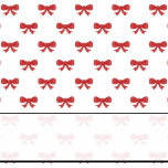 Red Ribbon Bow Pattern, on White. Custom t-shirts