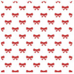 Red Ribbon Bow Pattern, on White. Photo Sculptures