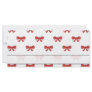Red Ribbon Bow Pattern on White. Custom Rack Card