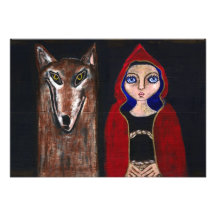 Red Riding Hood and the Wolf Photo Art