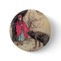 Red Riding Hood Pinback Buttons
