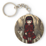 "Red Riding Hood in Autumn" Keychain
