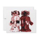 red robots invitation 