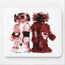 red robots mousepad