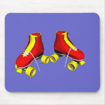 Red Roller Skates Mousepads