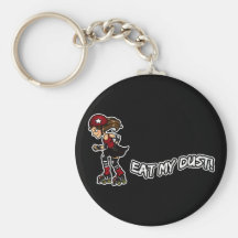 Red Rollerderby jammer Key Chains