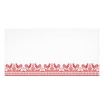Red Roosters cross-stitch Russian Pattern Customized Photo Card