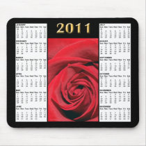 Red Rose 2011 Calendar Mousepad