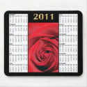 Red Rose 2011 Calendar Mousepad