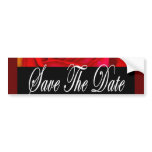Red Rose Art Save The Date - Multi bumper stickers
