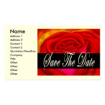 Red Rose Art Save The Date - Multi Business Card Template