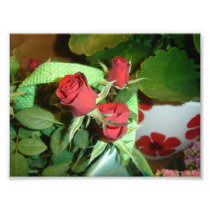Red Rose Bouquet Photo Print