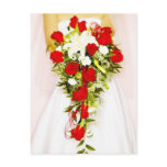 Red Rose Bridal Bouquet postcards