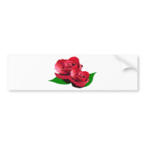Red Rose Bumper Stickers