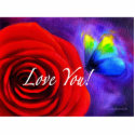 Red Rose Butterfly Painting - Multi photo sculptures