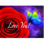 Red Rose Butterfly Painting - Multi photo sculptures
