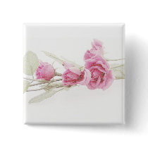 Red Rose Button