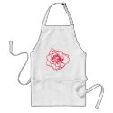 Red Rose design! aprons