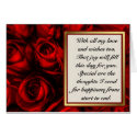 Red Rose Elegance - Customise inside text. cards