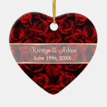 Red Rose Elegance - Customise Ornaments