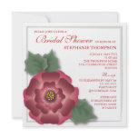 Red Rose Floral Bridal Shower Invitation