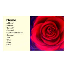 Red Rose Flower Art - Multi Business Card Templates