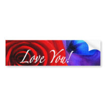 Red Rose Flower Butterfly Painting - Multi