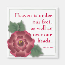 Red Rose Flower Garden Magnet