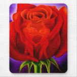 Red Rose Flower Painting Art - Multi mousepads