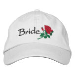 Red Rose for the Bride Embroidered Wedding Cap embroidered hats