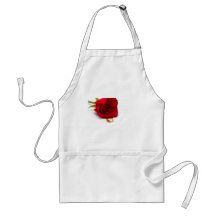 Red Rose & Gold Diamond Ring Apron