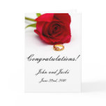 Red Rose & Gold Diamond Ring
