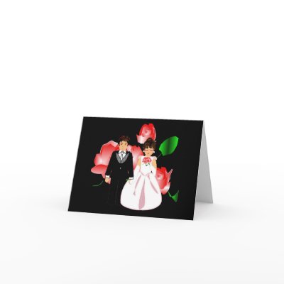 "Red Rose I" Wedding Note Card by Yve_13