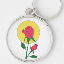 Red Rose Keychain
