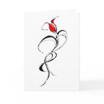 Red Rose Lady Tribal Tattoo for Valentines Day 2 cards
