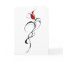 Red Rose Lady Tribal Tattoo for Valentines Day Greeting Cards