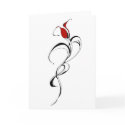 Red Rose Lady Tribal Tattoo for Valentines Day cards
