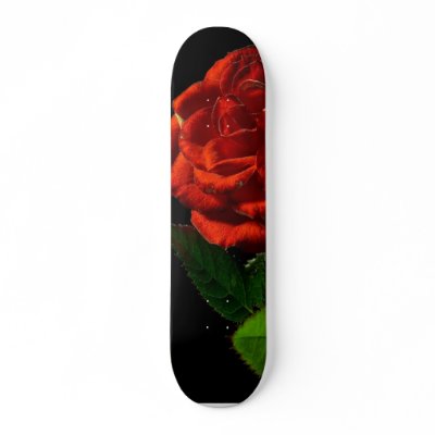 Red Rose Macro Still Image Studio Photo Skate Decks by lifesphere