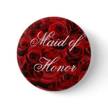 Red Rose Maid of Honour button