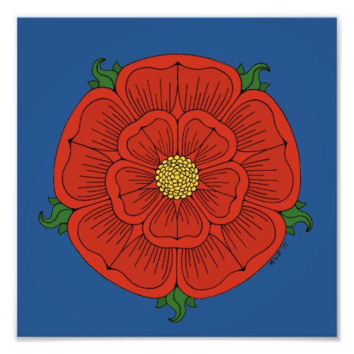 Red Rose of Lancaster Print Zazzle