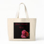 Red Rose on Black Background Canvas Bags
