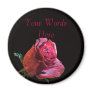 Red Rose on Black Background Refrigerator Magnets