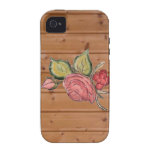 Red Rose On Wooden Background Case-Mate iPhone 4 Case