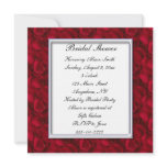 Red Rose Petals Bridal Shower Invitation