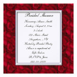 Red Rose Petals Bridal Shower Invitation