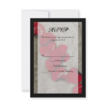 Red Rose Petals on Sand Beach Wedding RSVP
